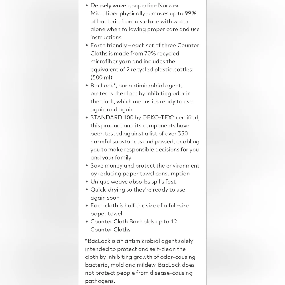 Norwex Teal and Gray Counter Cloth Trio - Picture 5 of 7